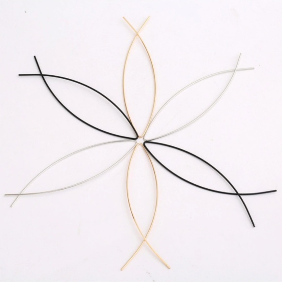 "Star-Crossed Lovers" Minimalist Hoop Earrings - Picture 7 of 11